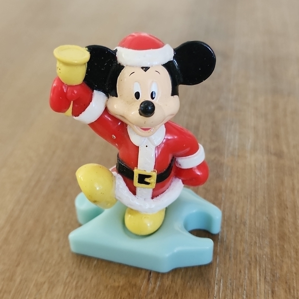 1996 Disney Mickey Mouse Christmas Santa Bell Figurine